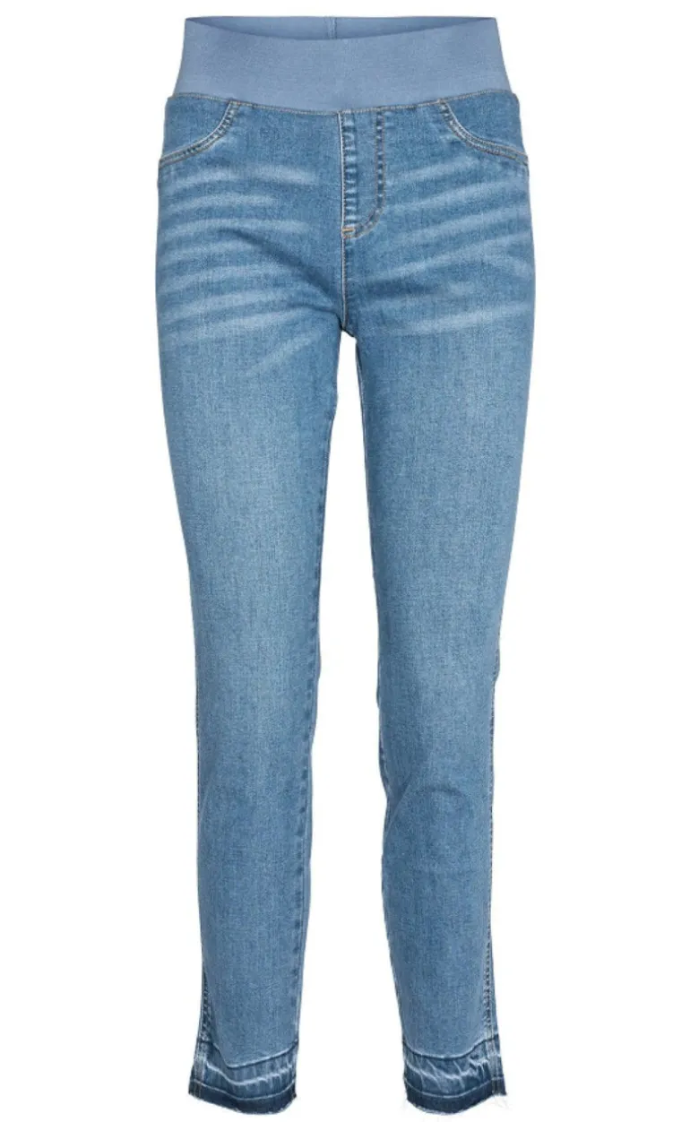 Freequent Bukser - Shantal Ankle Raw - Light Blue