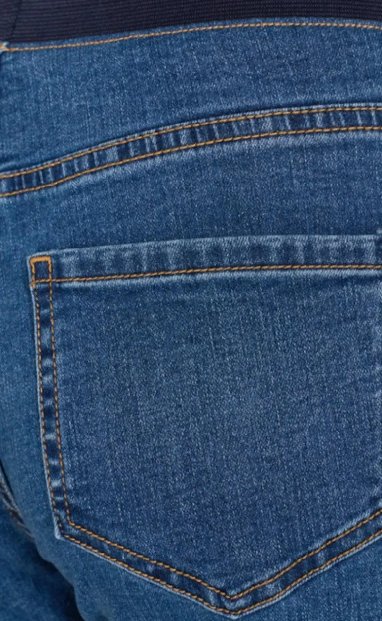 Freequent Bukser - Shantal Ankle Raw - Medium Blue Denim