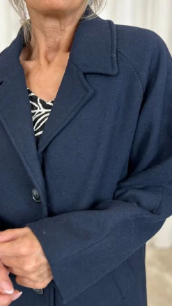 Freequent Jakke - Mellon Long - Navy Blazer
