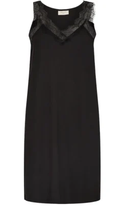 Freequent Kjole - Bicco Rib - Black