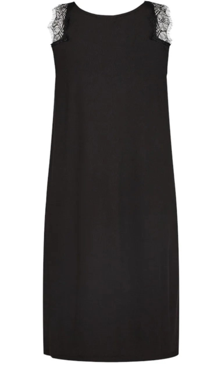 Freequent Kjole - Bicco Rib - Black
