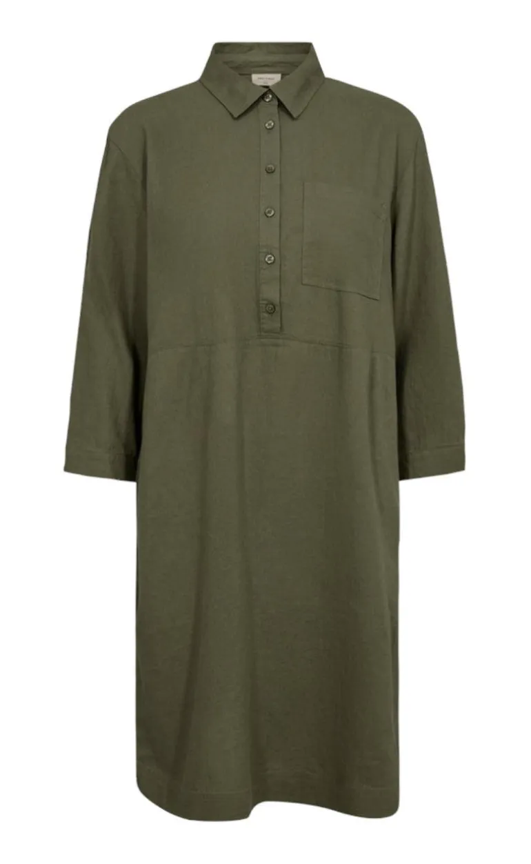 Freequent Kjole - Laluna - Deep Lichen Green