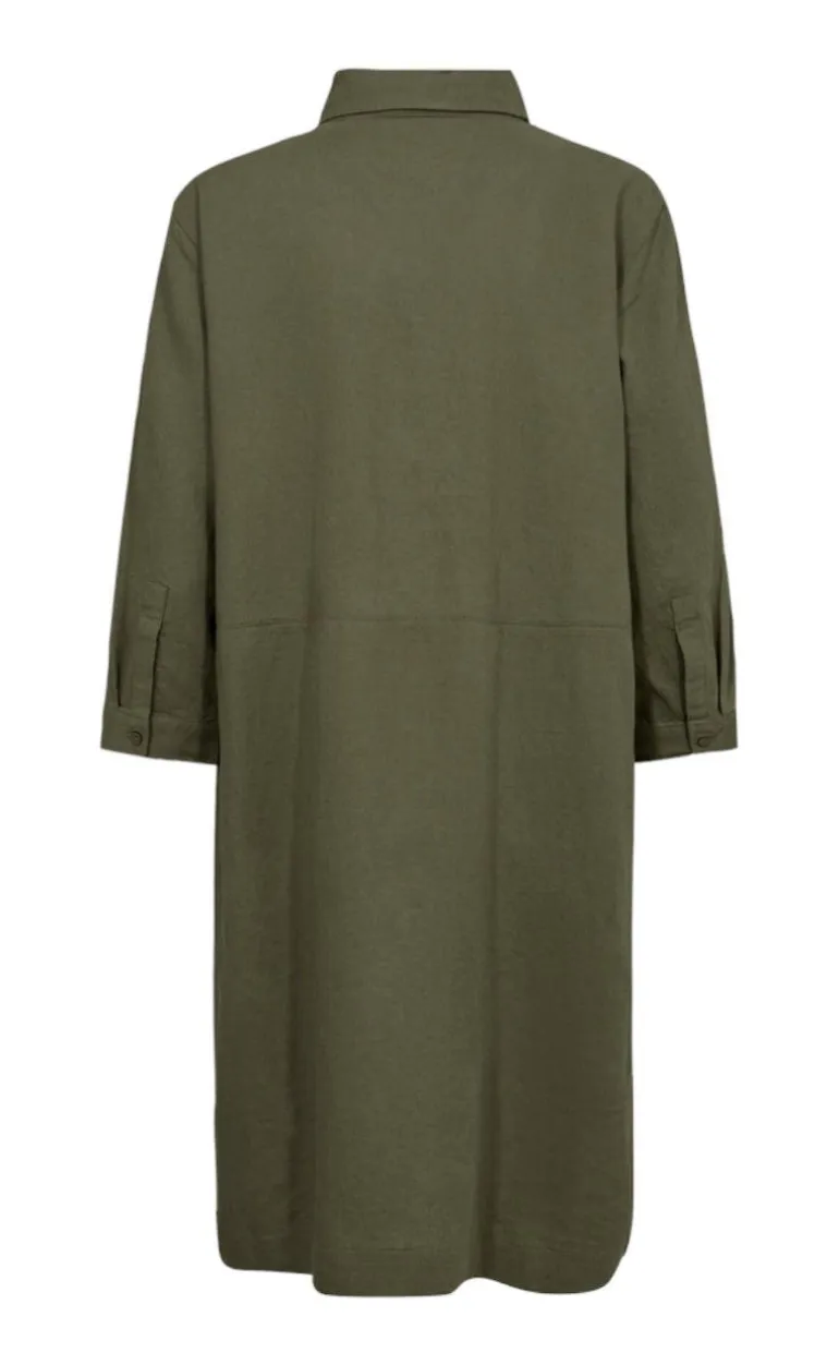Freequent Kjole - Laluna - Deep Lichen Green