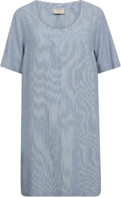 Freequent Kjole - Lava - Off-white w. Nebulas Blue