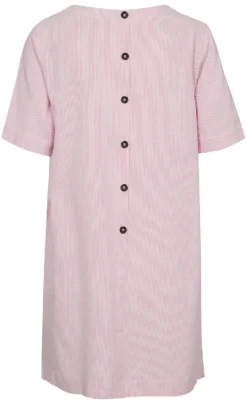 Freequent Kjole - Lava - Off-white w. Fuchsia Pink