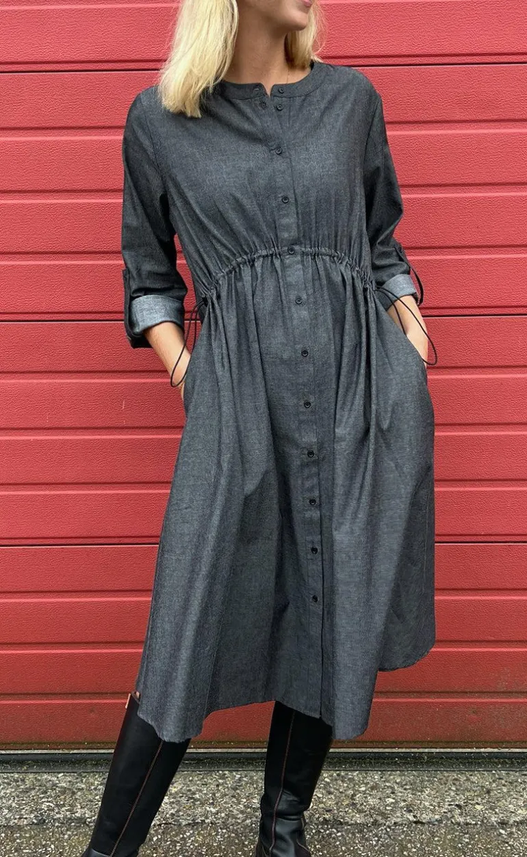 Freequent Kjole - Malay - Black Denim