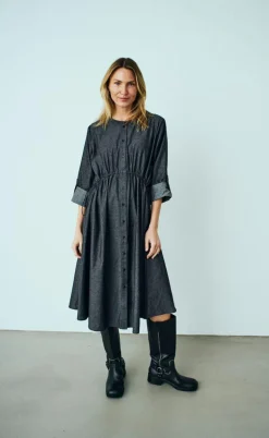 Freequent Kjole - Malay - Black Denim