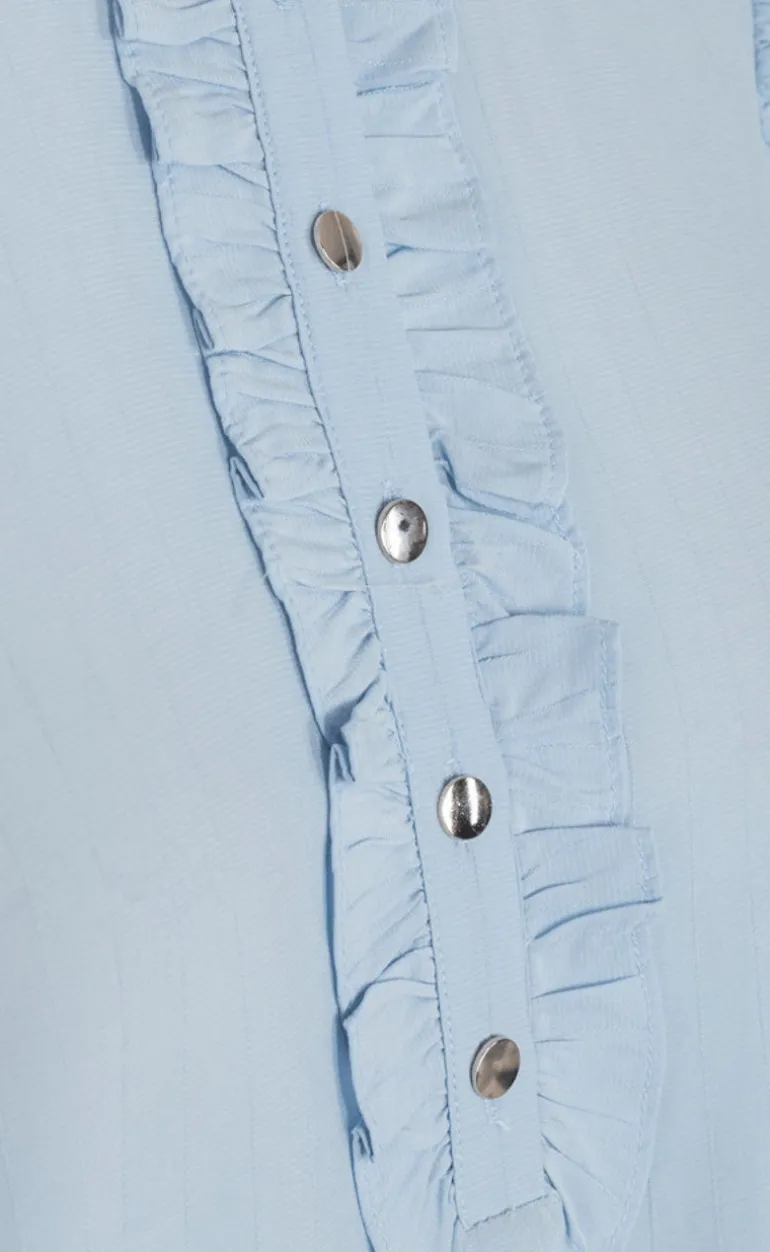 Freequent Skjorte - April - Forever Blue / Chambray Blue