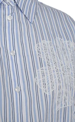 Freequent Skjorte - Cirene - Star Off-white w. Chambray