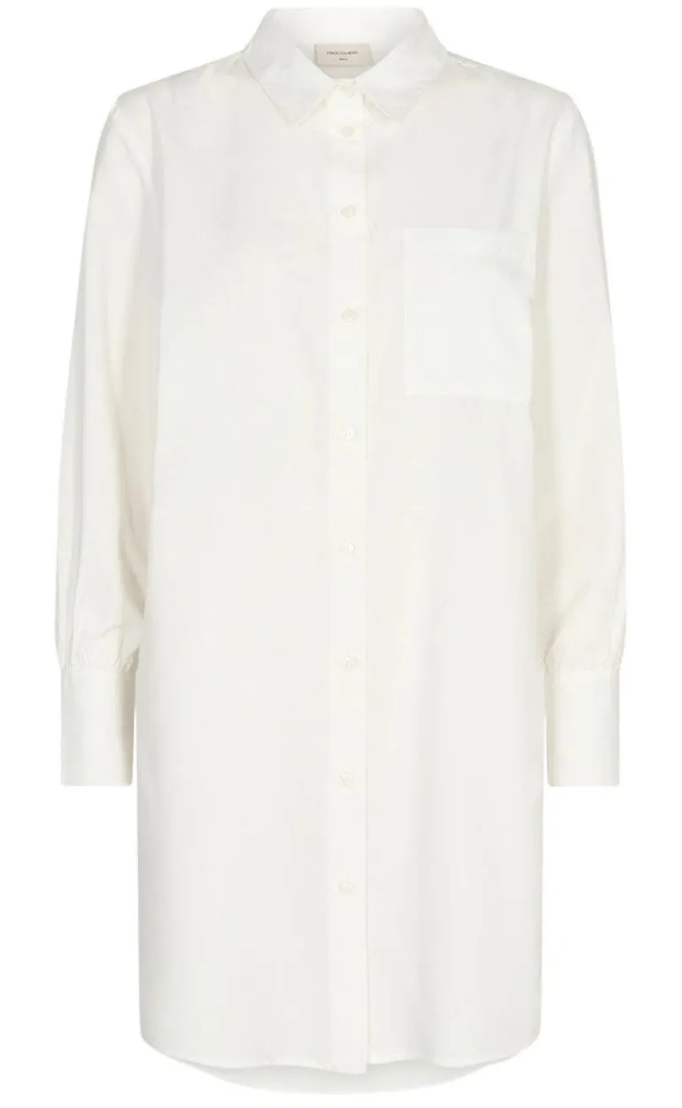 Freequent Skjorte - Flynn Long - Off White
