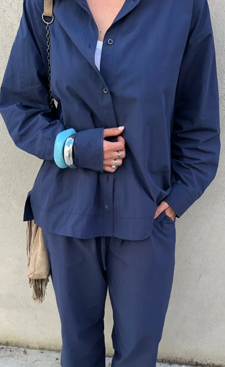 Freequent Skjorte - Jally - Navy/Blazer