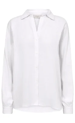 Freequent Skjorte - Lava L/S - Brilliant White