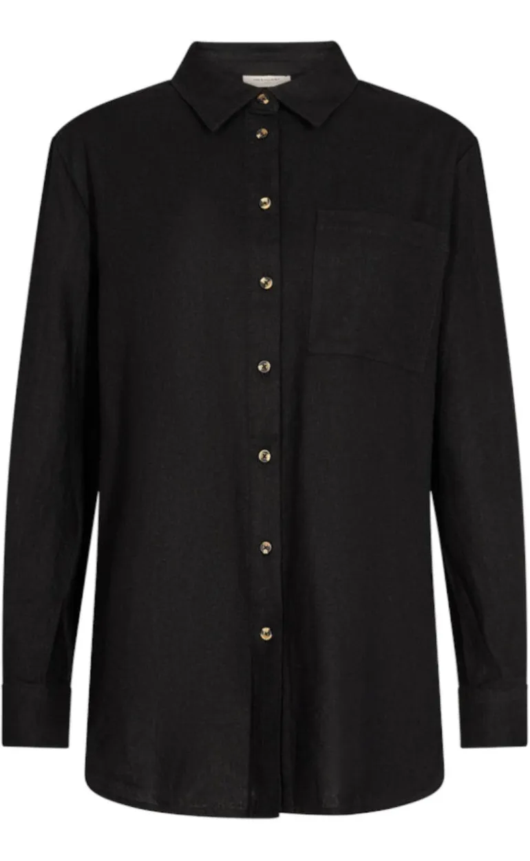 Freequent Skjorte - Lava Simple - Black