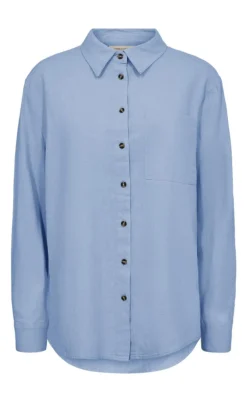 Freequent Skjorte - Lava Simple - Chambray Blue
