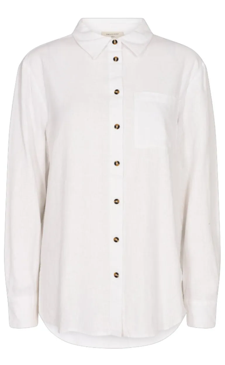 Freequent Skjorte - Lava Simple - Brilliant White