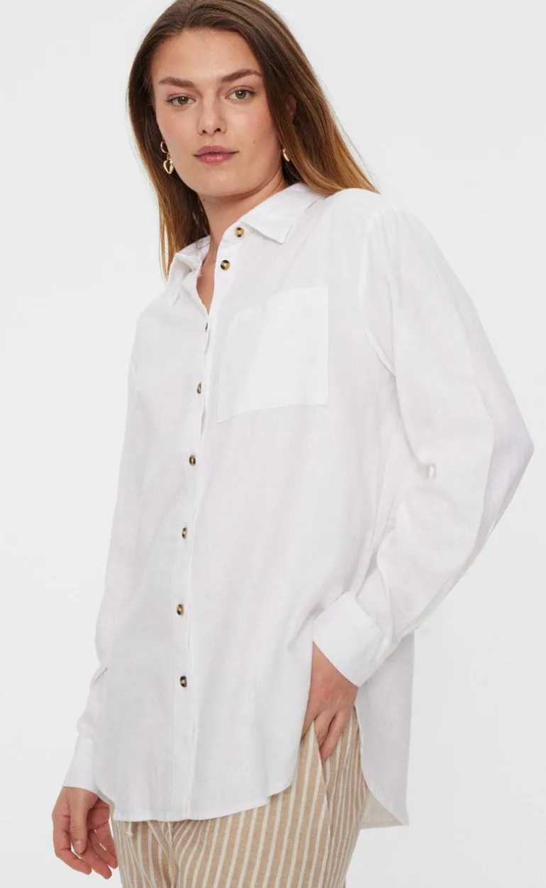 Freequent Skjorte - Lava Simple - Brilliant White