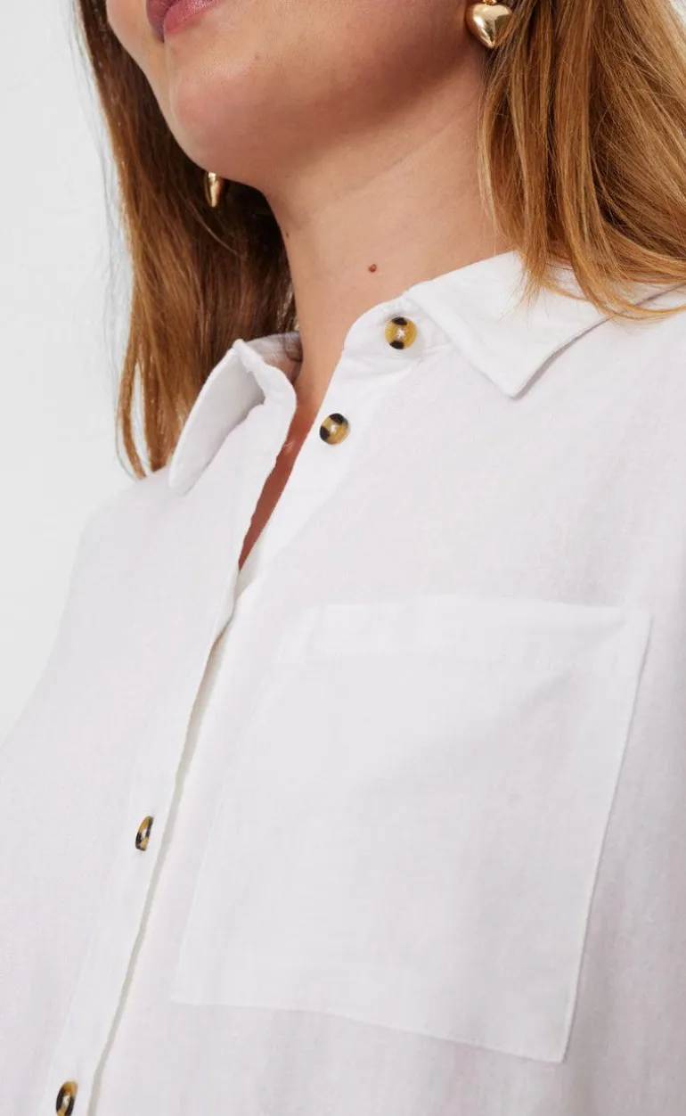 Freequent Skjorte - Lava Simple - Brilliant White