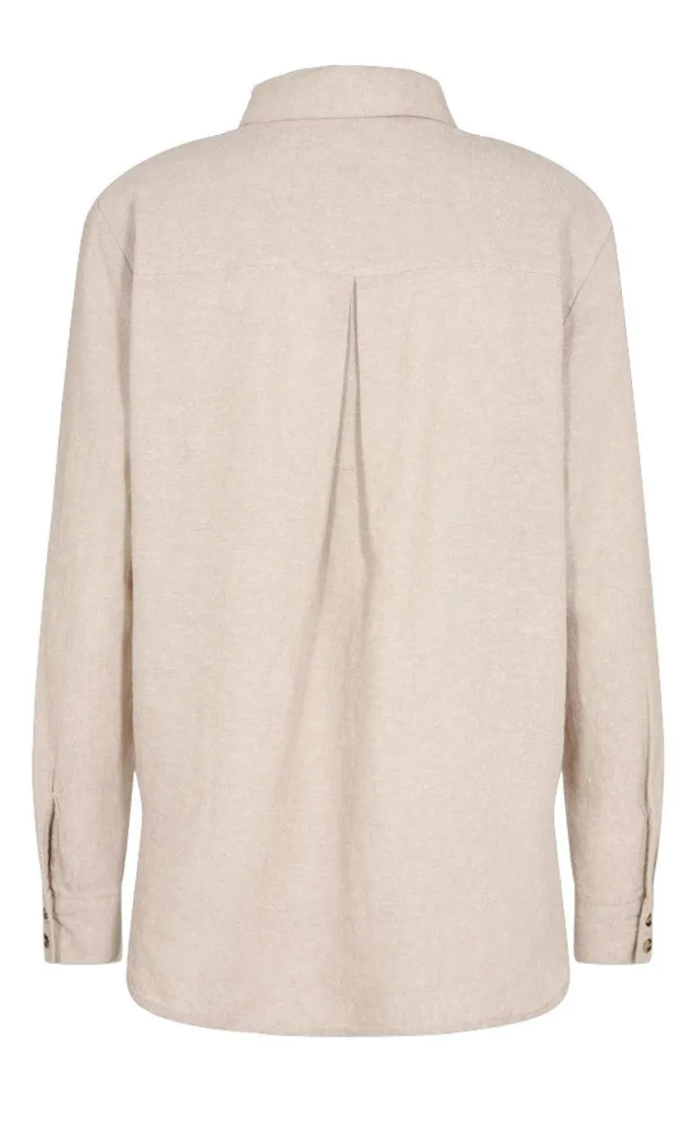 Freequent Skjorte - Lava Simple - Sand Melange