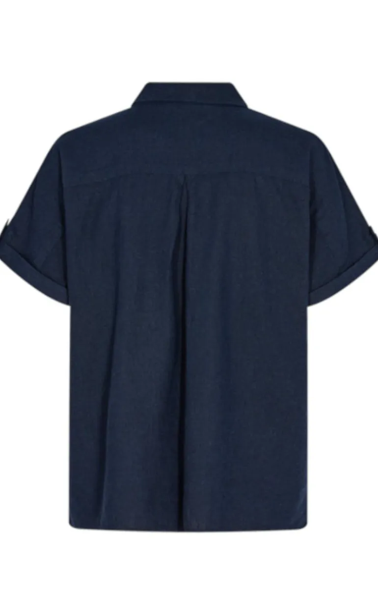 Freequent Skjorte - Lava SS - Navy Blazer