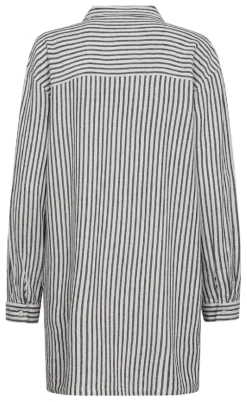 Freequent Skjorte - Lavisco - Star Off-white w. Navy Blazer