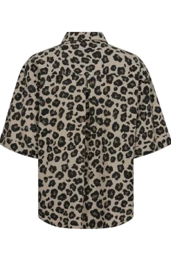 Freequent Skjorte - Lavisco - Sand Melange w. Black