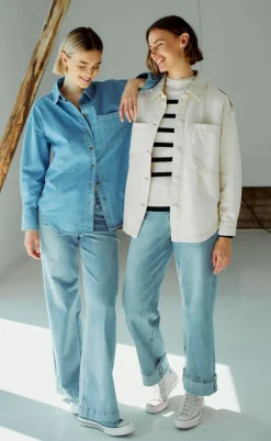 Freequent Skjorte - Lisea - Light Blue Denim