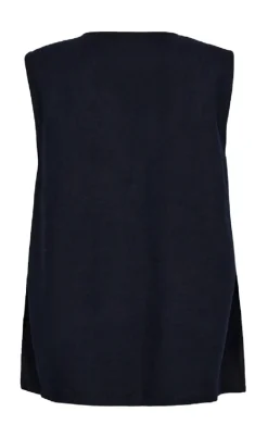 Freequent Top - Lava - Navy Blazer