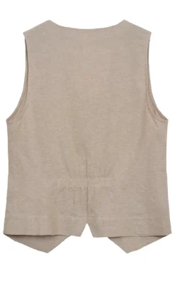 Freequent Vest - Lava - Sand Melange