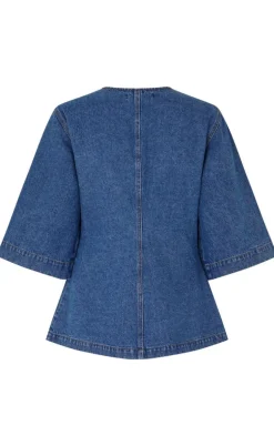 Global Funk Bluse - Lila-G - Vintage Blue Wash