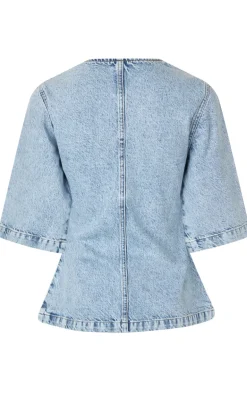 Global Funk Bluse - Lila-G - Medium Light Blue