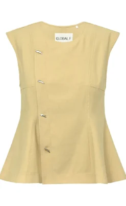 Global Funk Bluse - Pammi-G - Butter Yellow Melange