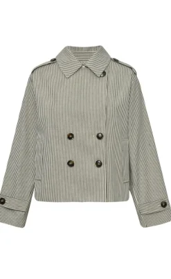 Global Funk Jakke - Becker-G - Black Beige Stripe
