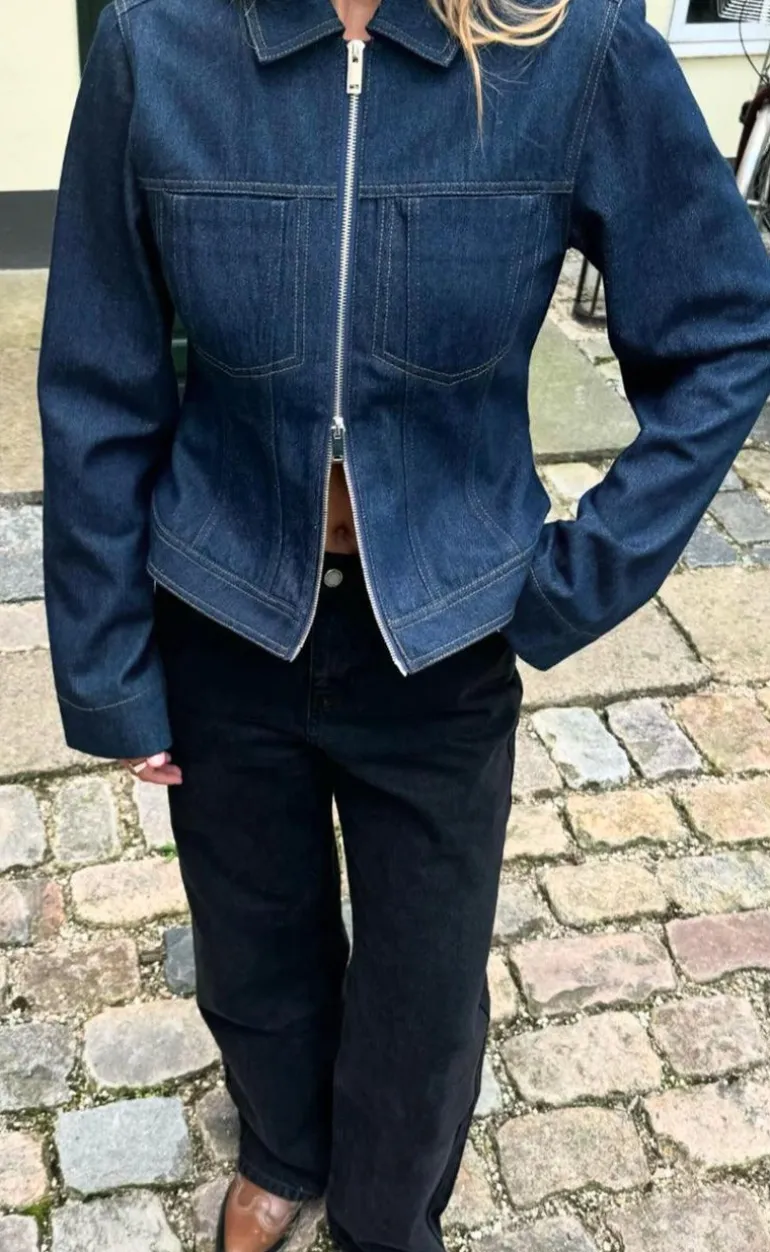 Global Funk Jakke - Delua-G - Dark Unwashed Denim