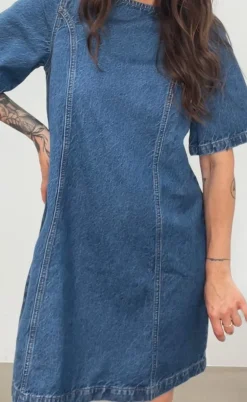 Global Funk Kjole - Faunea - Vintage blue Wash