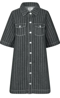 Global Funk Kjole - Mira-G - Dark Grey Pinstripe