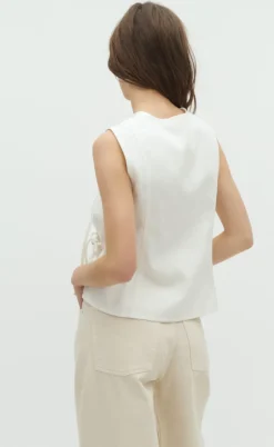 Global Funk Top - Ciana Scallop-G - White