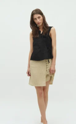 Global Funk Top - Ciana Scallop-G - Black