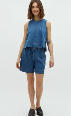 Global Funk Top - Ribba - Mid Vintage Blue