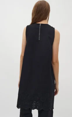 Global Funk Top - Rihne Scallop-G - Black