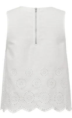 Global Funk Top - Rihne Scallop-G - White