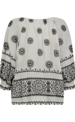 Gossia Bluse - Syrene - Off-White-Black