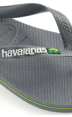 Havaianas Klipklappere - Brasil Logo - Steel Grey