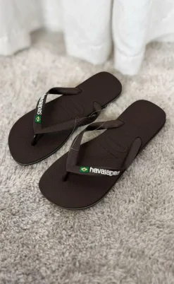 Havaianas Klipklappere - Brasil Logo - Brown/White