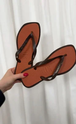 Havaianas Klipklappere - Top Square Fusion - Dark Brown