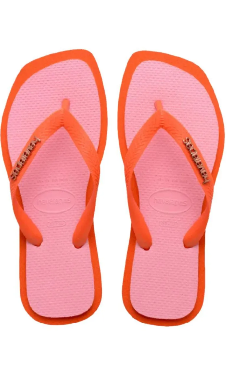 Havaianas Klipklappere - Top Square Fusion - Sunset Orange