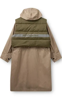 H2O Fagerholt Jakke - Sherlock - Sand/Dark Green Moss
