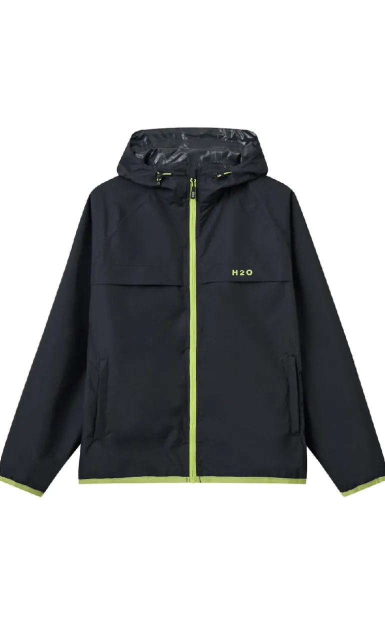 H2O Regnjakke - Rømø Festival - Navy/Lime