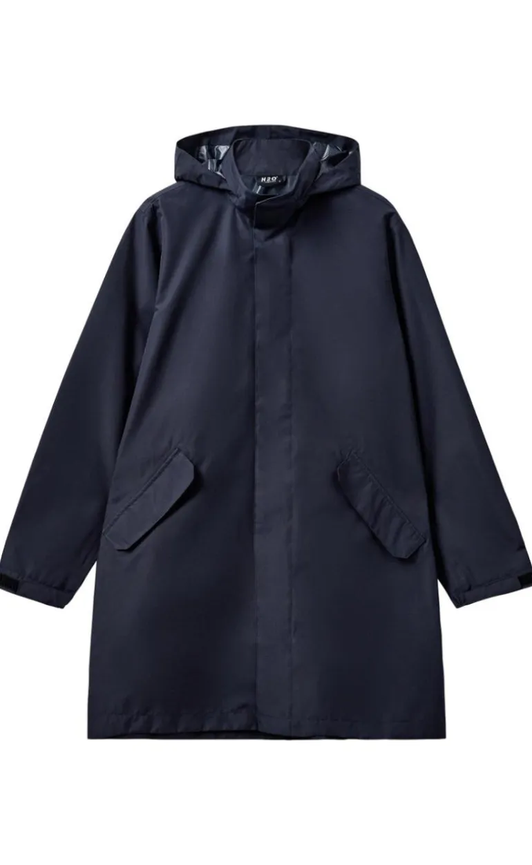 H2O Regnjakke - Rømø Long Unisex - Navy