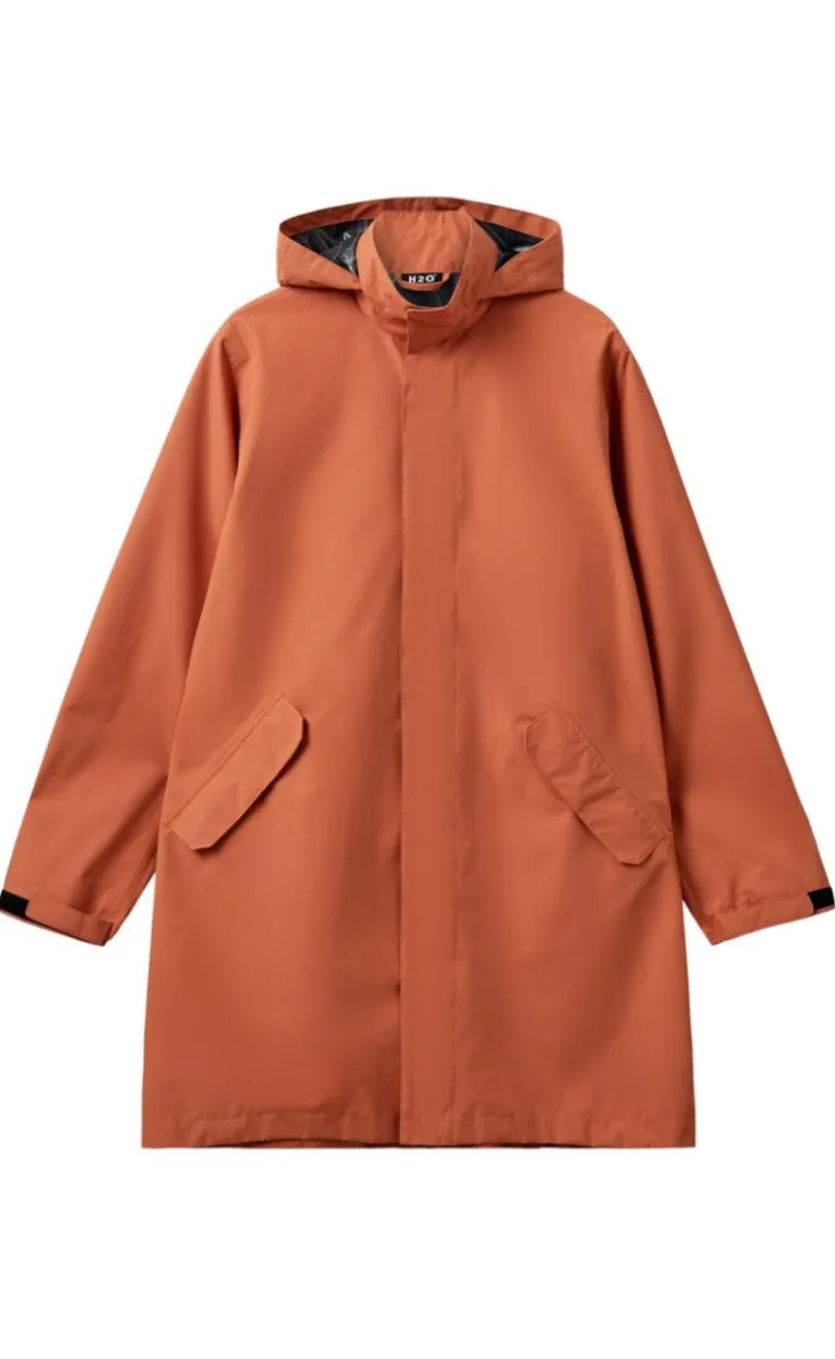 H2O Regnjakke - Rømø Long Unisex - Autumn Leaf
