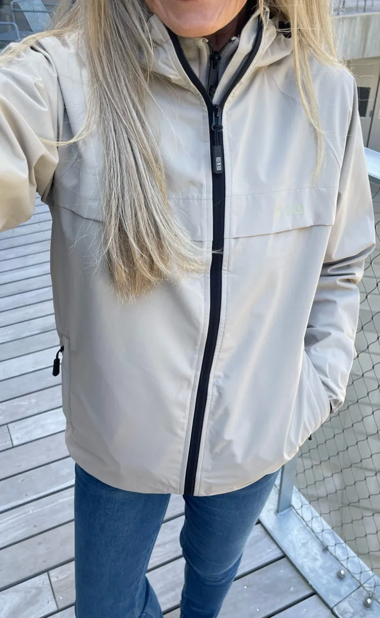 H2O Regnjakke - Rømø Unisex - Warm Grey